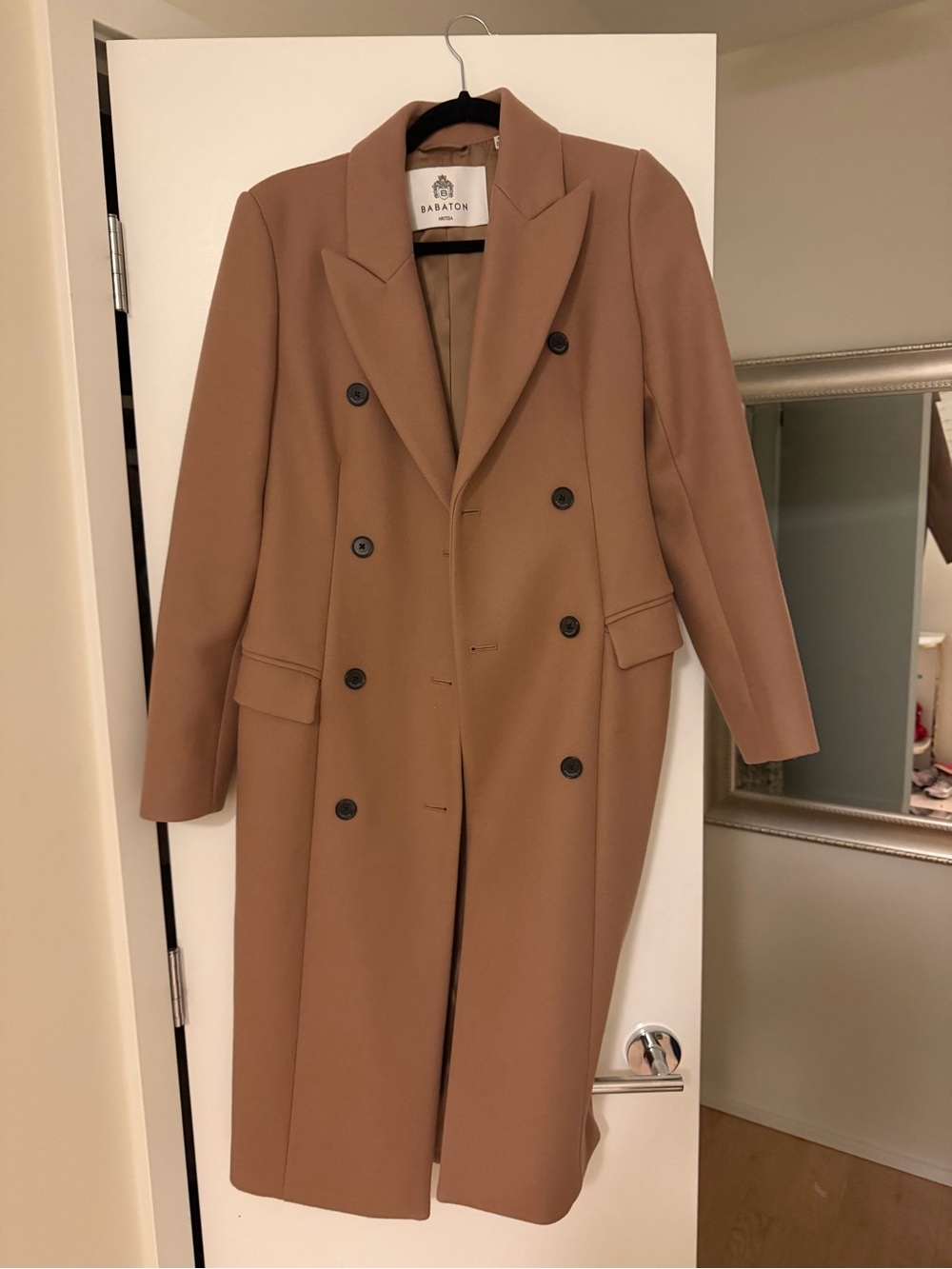 Babaton Double-Breasted Trench Coat - Camel/Tan